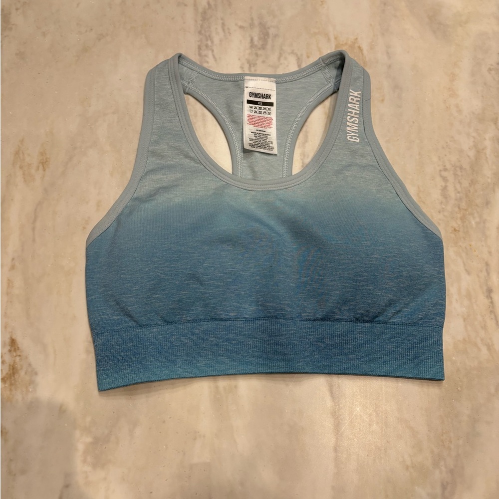 Blue Ombré Racer Back Gymshark Sports Bra. Size XS.